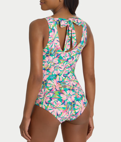 The Slimming High-Neck Underwire One-Piece Swimsuit