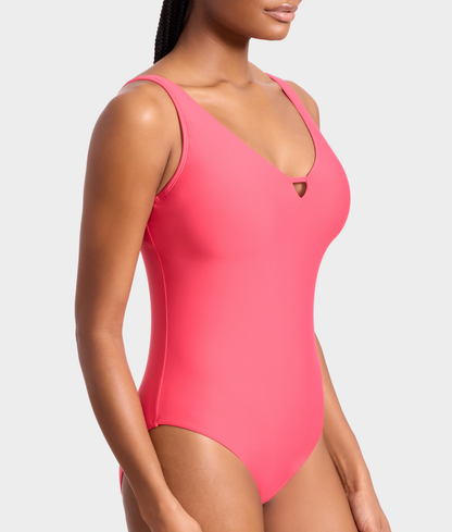 V Front Underwire One-Piece Swimsuit