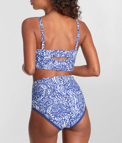 Capri Fold-Over High Waist Bikini Bottom