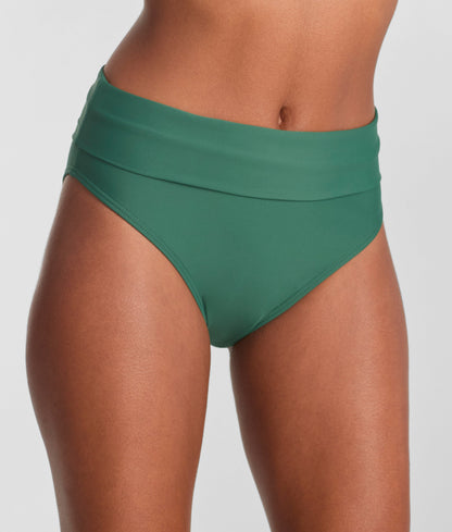 Hannah Fold-Over High-Waist Bikini Bottom