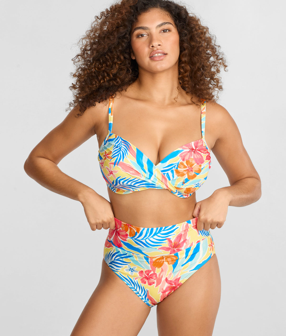 Hannah Fold-Over High-Waist Bikini Bottom