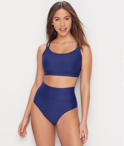 Hannah Fold-Over High-Waist Bikini Bottom