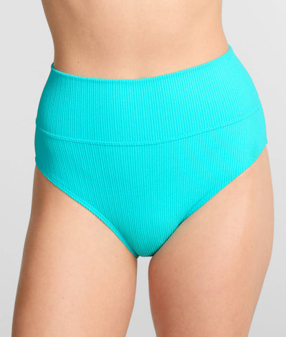 Pacifica Hannah Fold-Over High-Waist Bikini Bottom