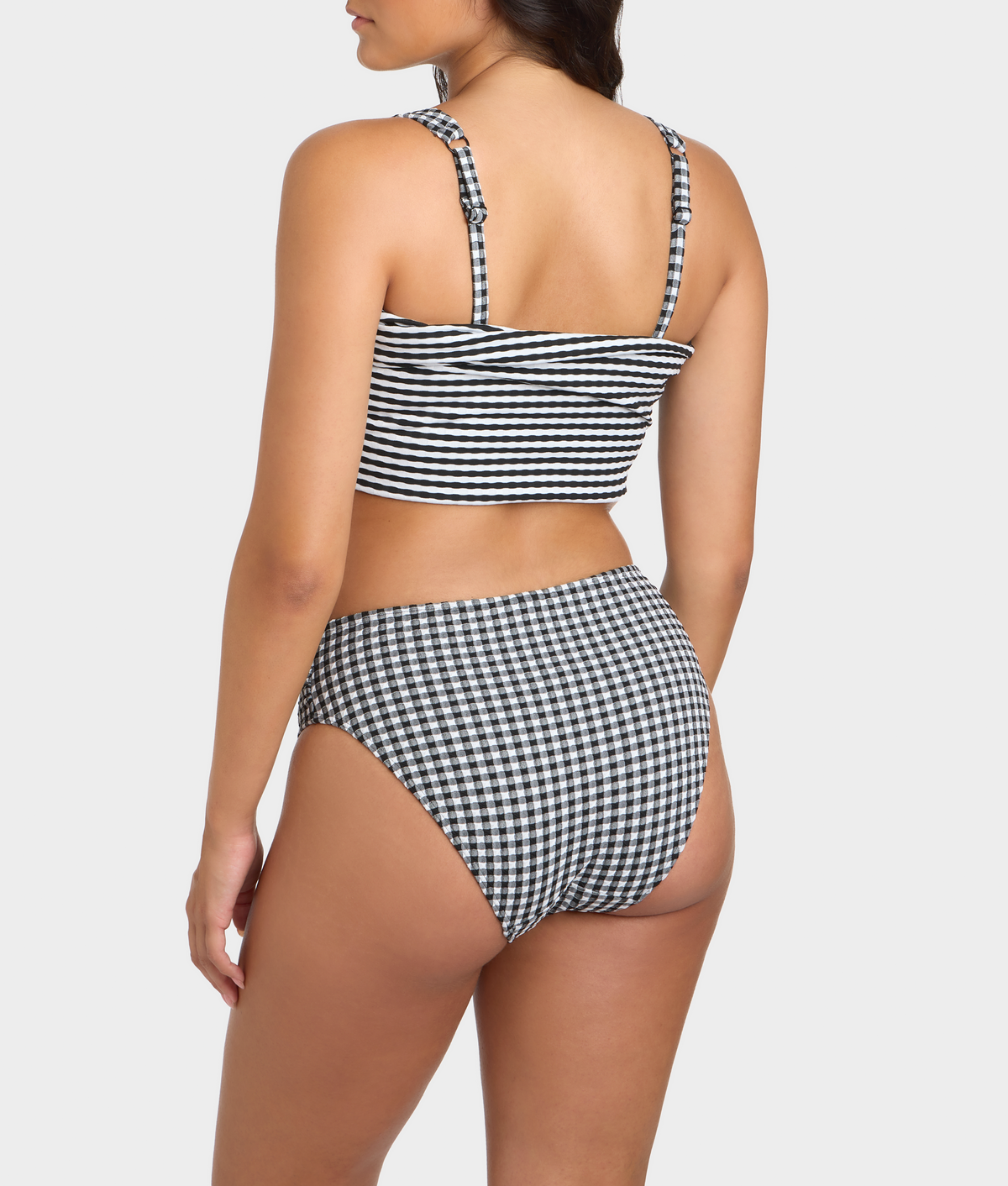 Gingham Midi Gather Bikini Bottom