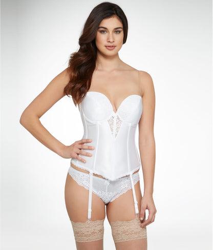 Strapless Plunge Backless Bustier