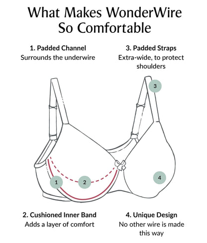 WonderWire Front-Close Stretch Lace Bra
